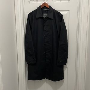 Men's size 40 Black Zara 3/4 length raincoat.